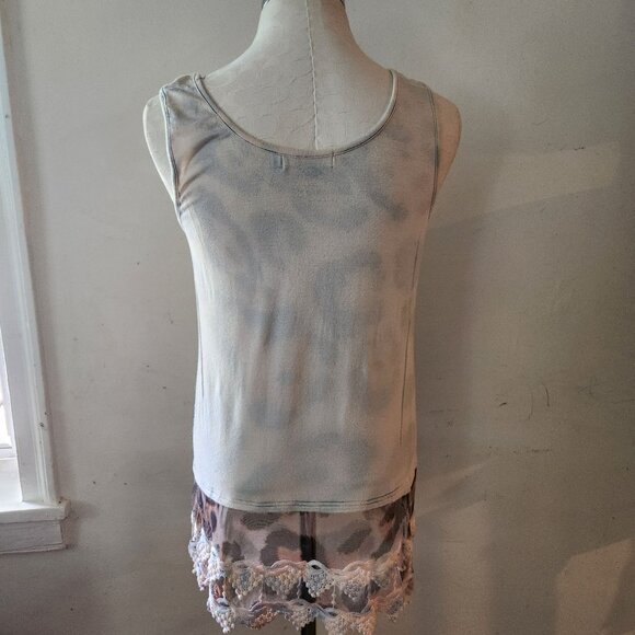 The Shabby Tree Tie Dye Lace Trim Tank Top Women's Size XL - Picture 5 of 5